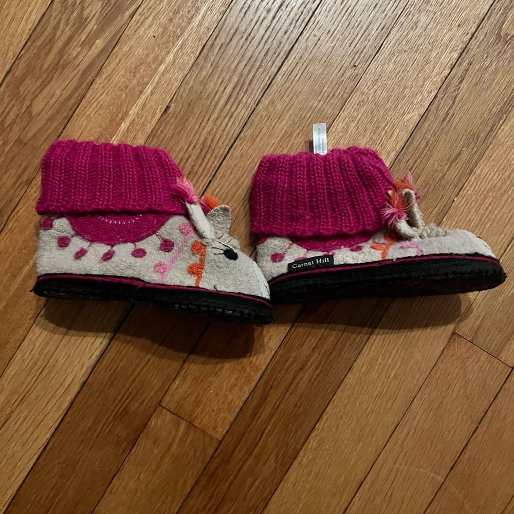 Garnet Hill Size 7 Boiled Wool Slipper Boots Size 7